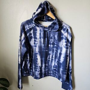EUC MPG TIE DYE PRINT BLUE / WHITE HOODIE ACTIVEWEAR SIZE XL